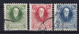 LIECHTENSTEIN 1925 - Canceled - ANK 72-74 - Gebraucht