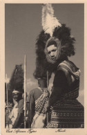 East African Nandi Tribe Warrior Headwear Old RPC Postcard - Kenya