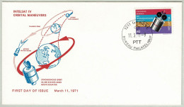 Schweiz / Helvetia 1971, FDC Intelsat IV, Satellit, Orbit, Kommunikation - Télécom