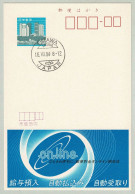Japan / Nippon 1984, Ganzsachenkarte Mit Reklame Online Und Stempel Urawa - Télécom