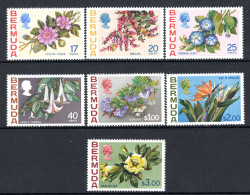 Bermuda 1970-75 Flowers - 1975 Issue Set MNH (SG 258a-265a) - Bermuda