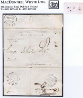 Ireland Leitrim Donegal Fermanagh 1839 Wrapper Drumkeerin To Laputa "No4" And CARRICKONSHANNON/PENNY POST - Prefilatelia