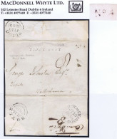 Ireland Leitrim Donegal Fermanagh 1839 Wrapper Drumkeerin To Laputa "No4" And CARRICKONSHANNON/PENNY POST - Voorfilatelie