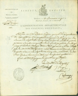 Révolution Pyrénées-Orientales Administration Départementale Signatures 3 Administrateurs Dont Cassanyes An 7 - 1701-1800: Vorläufer XVIII
