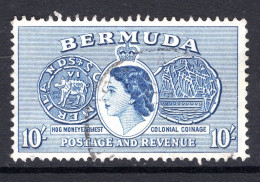 Bermuda 1953-62 QEII Pictorial - 10/- Tog Coin Used (SG 149) - Bermuda