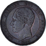 Monnaie, Belgique, Leopold I, Module 10 Centimes, 1853, TTB+, Cuivre - 10 Cent