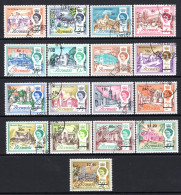 Bermuda 1970 Architecture - Decimal Currency Surcharges Set Used (SG 232-248) - Bermuda