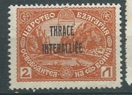 BULGARIE / THRACE - Timbres De Bulgarie Surchargés " Thrace Interalliés  - Yvert N° 39*   Ae 231 28 - Oorlog