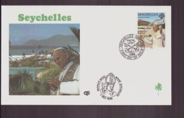 Seychelles, FDC, Enveloppe Du 1 Décembre 1986 à Mahé " Visite Du Pape Jean-Paul II " - Seychelles (1976-...)