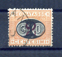 1890-91 REGNO Segnatasse Tasse (Tax) N.19 USATO, 30c. Su 2c. - Portomarken