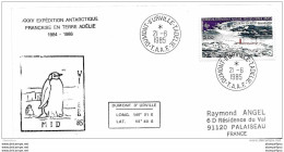 109 - 40 - Enveloppe TAAF Terre Adélie -  Mid Winter 1985 - Cachet Illustré - Midwinter