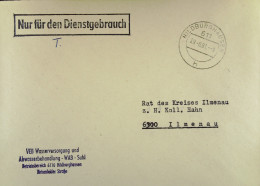 DDR: NfD-Brief Aus HILDBURGHAUSEN V. 29.6.81 Abs: VEB Wasserversorgung Und Abwasserbehandlung WAB Suhl-BT Hildburghausen - Lettres & Documents