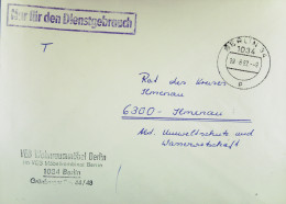 DDR: NfD-Brief Aus BERLIN 34 Vom 19.8.82 Abs: VEB Wohnraummöbel Berlin Im VEB Möbelkombinat Berlin Nach Ilmenau - Brieven En Documenten