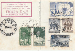 Australian Antarctique Expédition 65166 Thala Dan - Sur Carte Postale 28 Janvier 1966 - Storia Postale