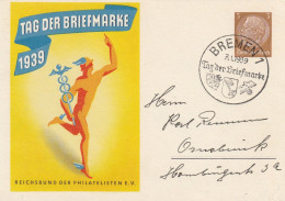 Allemagne Entier Postal Illustré Bremen 1939 - Private Postal Stationery