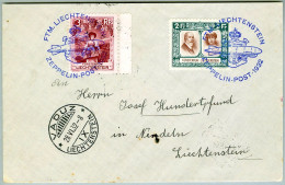 Liechtenstein 1932: FTM.LIECHTENSTEIN ZEPPELIN-POST Zu 84A+97B Mi+Yv 94A+107B Mit O VADUZ 28.VI.32 (Zu CHF 142 >> 275) - Luchtpostzegels