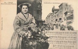 Nice * Le Marché Aux Fleurs * Femme Du Pays - Marchés, Fêtes