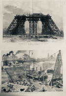 1889 TOUR EIFFEL CONSTRUCTION FONDATION 2 JOURNAUX ANCIENS - Non Classés