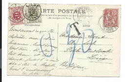 2 TIMBRES TAXE Sur Carte Postale 1904 - Briefe U. Dokumente