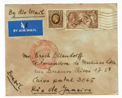 Great Britain, 1938, # SG 395, 399, London- Rio De Janeiro - Cartas & Documentos