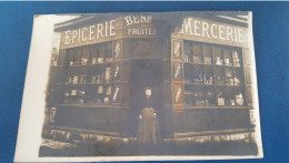 Carte Photo , épicerie Fruiterie Mercerie , Bernard ? - Cafés