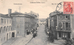 CHATEAU-SALINS (Moselle) - Rue Des Fossés, Grabenstrasse - Hôtel Voizard, Café De L'Agriculture - Voyagé 1908 (2 Scans) - Chateau Salins