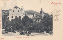 NÖ - POTTSCHACH 1901 - Schloss Und Pfarrkirche Gel. 1901, 3 Fach Frankiert, Gute Erhaltung - Purgstall An Der Erlauf