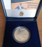 1998 Campionato Mondiale Di Calcio Francia 10.000 Lire UNC 10000 - 0,59 Oz Of Pure Silver - 500 Lire