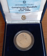 1994 Campionato Mondiale Calcio USA 500 Lire UNC 2 - 0,59 Oz Of Pure Silver - 500 Liras