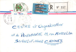 COVER COTE D'IVOIRE. REGISTERED TOUMODI TO FRANCE - Côte D'Ivoire (1960-...)