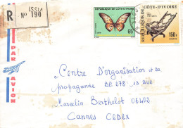 LETTRE. COTE D'IVOIRE. RECOMMANDE ISSIA POUR FRANCE - Côte D'Ivoire (1960-...)