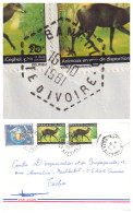 LETTRE. COTE D'IVOIRE. RARE CACHET PERLÉ HEXAGONAL BANGOLO POUR FRANCE - Côte D'Ivoire (1960-...)