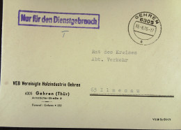 DDR: NfD-Brief Aus GEHREN Vom 16.6.76 Abs: VEB Vereinigte Holzindustrie-6305 Gehren (Thür.) - Covers & Documents