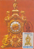 CLOCKS, PLOIESTI CLOCK MUSEUM, LOUIS XIV STYLE, CM, MAXICARD, CARTES MAXIMUM, 1968, ROMANIA - Clocks