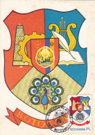 COAT OF ARMS, BOTOSANI TOWN, CM, MAXICARD, CARTES MAXIMUM, 1980, ROMANIA - Other & Unclassified