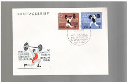 Ddr -germania Est - 1966 Fdc Cam Europeo Sollevamento Pesi - Haltérophilie