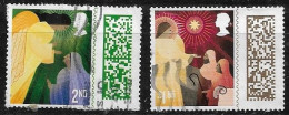 GB 2022  QE Ll XMAS NEW BARCODE PAIR 2nd & £1.85 - Unclassified