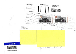 ITALIA ITALY -2023 Busta Posta1 Con 2 Francobolli B Zona1 + Etichetta Affrancatrice Poste Italiane Di MAGIONE (PG)-17282 - 2021-...: Marcophilia