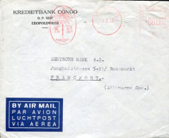 78039 Congo Leopoldville,  Red Meter Freistempel Ema 1963 From Leopoldville To Germany - Cartas & Documentos