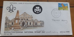 Bophuthatswana Nation Stamp Day Ltd Ed Cover Signed By Designer & Thembi Atong Mafikeng Home Of Scouting & Guiding - Bophuthatswana