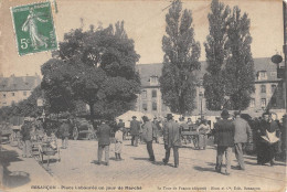 CPA 25 BESANCON / PLACE LABOUREE UN JOUR DE MARCHE - Autres & Non Classés