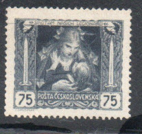 CZECH REPUBLIC REPUBBLICA CECA CZECHOSLOVAKIA CESKA CECOSLOVACCHIA 1919 MOTHER AND CHILD 75h MH - Unused Stamps