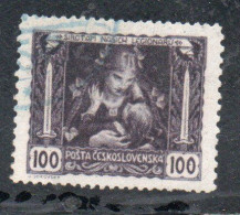 CZECH REPUBLIC REPUBBLICA CECA CZECHOSLOVAKIA CESKA CECOSLOVACCHIA 1919 MOTHER AND CHILD 100h USED USATO OBLITERE' - Unused Stamps