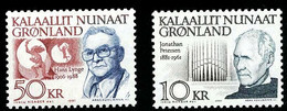 1991 Famous People Michel GL 221 - 222 Stamp Number GL 242 - 243 Yvert Et Tellier GL 209 - 210 Xx MNH - Ungebraucht