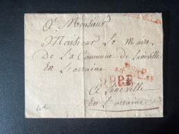 MARQUE POSTALE PORT PAYE BRUXELLES POUR LUNEVILLE LORRAINE / NON DATEE / LSC / PPPP - Andere & Zonder Classificatie