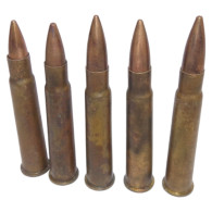 Lot De 5 Cartouches (VIDES ET INERTES) 303 British Pour Lee Enfield/Bren/Lewis/Vickers GB WW2 Anglais - 1939-45