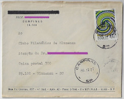 Brazil 1977 Cover Sent From Campinas To Blumenau Stamp Amateur Radio Day - Storia Postale