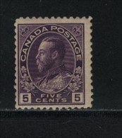 Canada MNH Scott # 112 ( Z5 ) Value $ 80.00 - Unused Stamps
