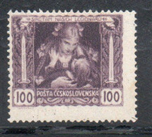 CZECH REPUBLIC REPUBBLICA CECA CZECHOSLOVAKIA CESKA CECOSLOVACCHIA 1919 MOTHER AND CHILD 100h MH - Ungebraucht