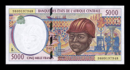 Central African States Gabón 5000 Francs 1998 Pick 404Ld Sc Unc - Gabun